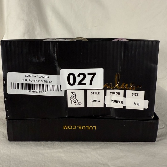 Lulus Damsia Purple Rhinestone Open Toe Ankle Strap Heels 8.5 - Picture 11 of 12